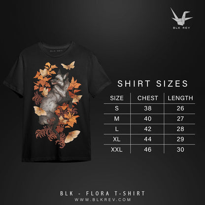 BLK - Flora Fox Black T-shirt
